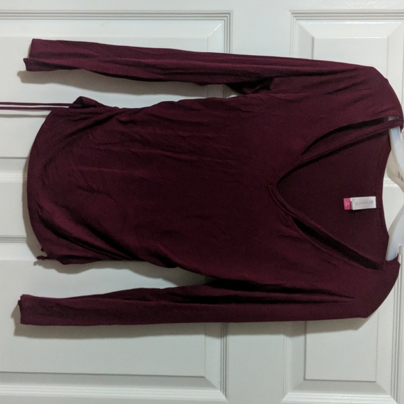 Burgundy long sleeve tee - Picture 1 of 3